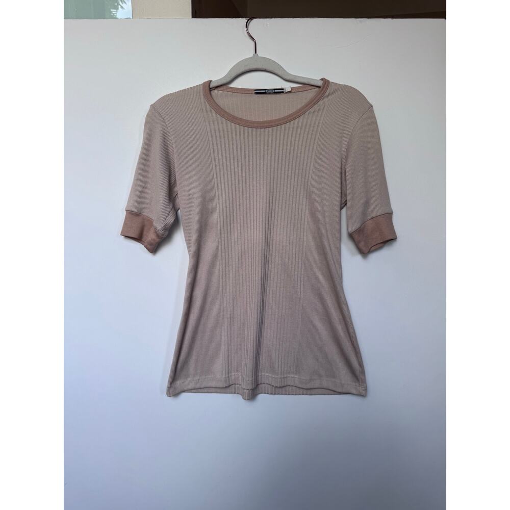 Vintage Marithe Francois Girbaud Ribbed Ringer Tee Top 90s Archival 42 small